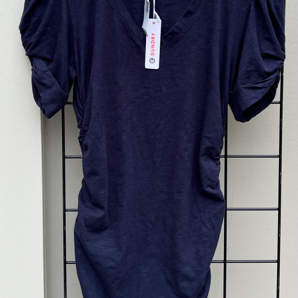 Sundry Puffy Sleeve Ruched Dress- New -Never Worn- Tags on - Picture 7 of 7